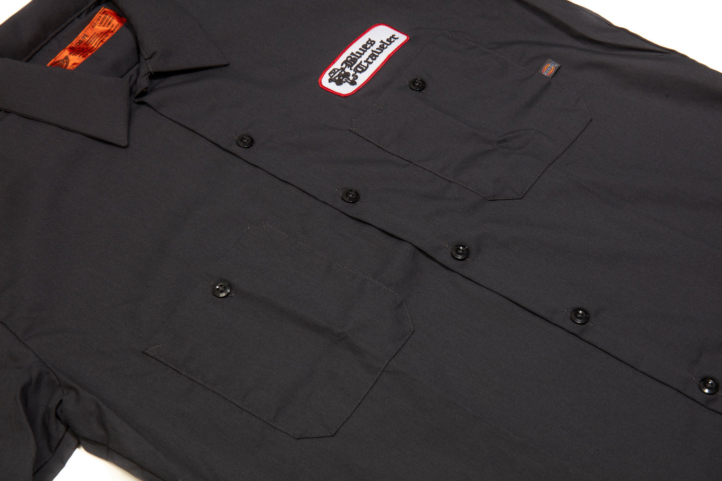 Logo Patch Dickies Short Sleeve Workshirt (Charcoal)