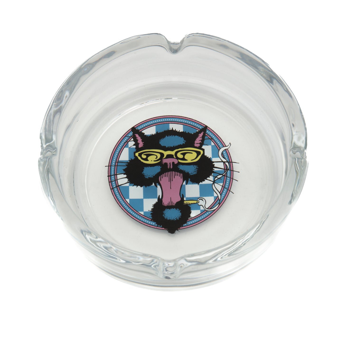 Smokin' Cat Glass Ashtray