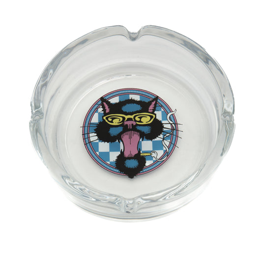 Smokin' Cat Glass Ashtray