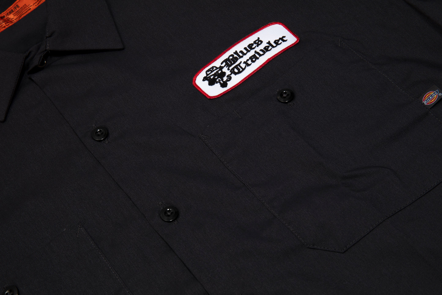 Logo Patch Dickies Short Sleeve Workshirt (Charcoal)