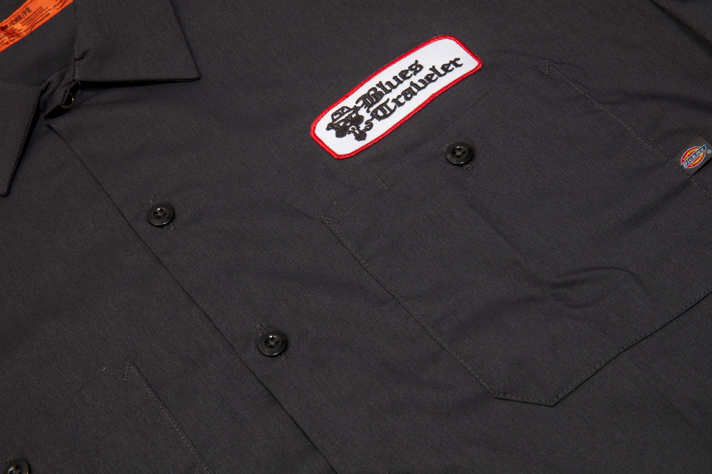 Logo Patch Dickies Short Sleeve Workshirt (Charcoal)