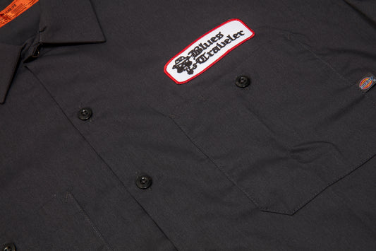 Logo Patch Dickies Short Sleeve Workshirt (Charcoal)