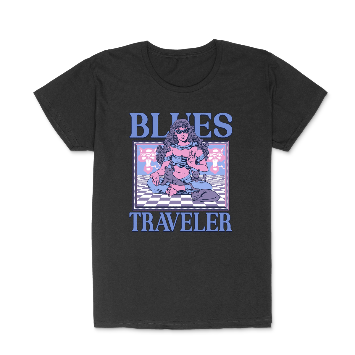 Meditate Womens T-Shirt (Vintage Black)