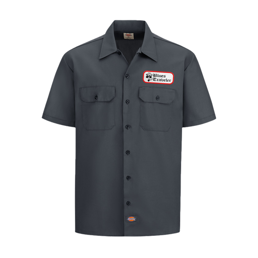 Logo Patch Dickies Short Sleeve Workshirt (Charcoal)